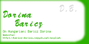 dorina baricz business card